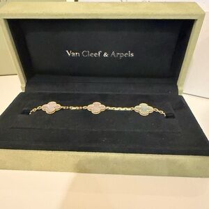 Van Cleef & Arpels Gold Bracelet with Pastel Accents